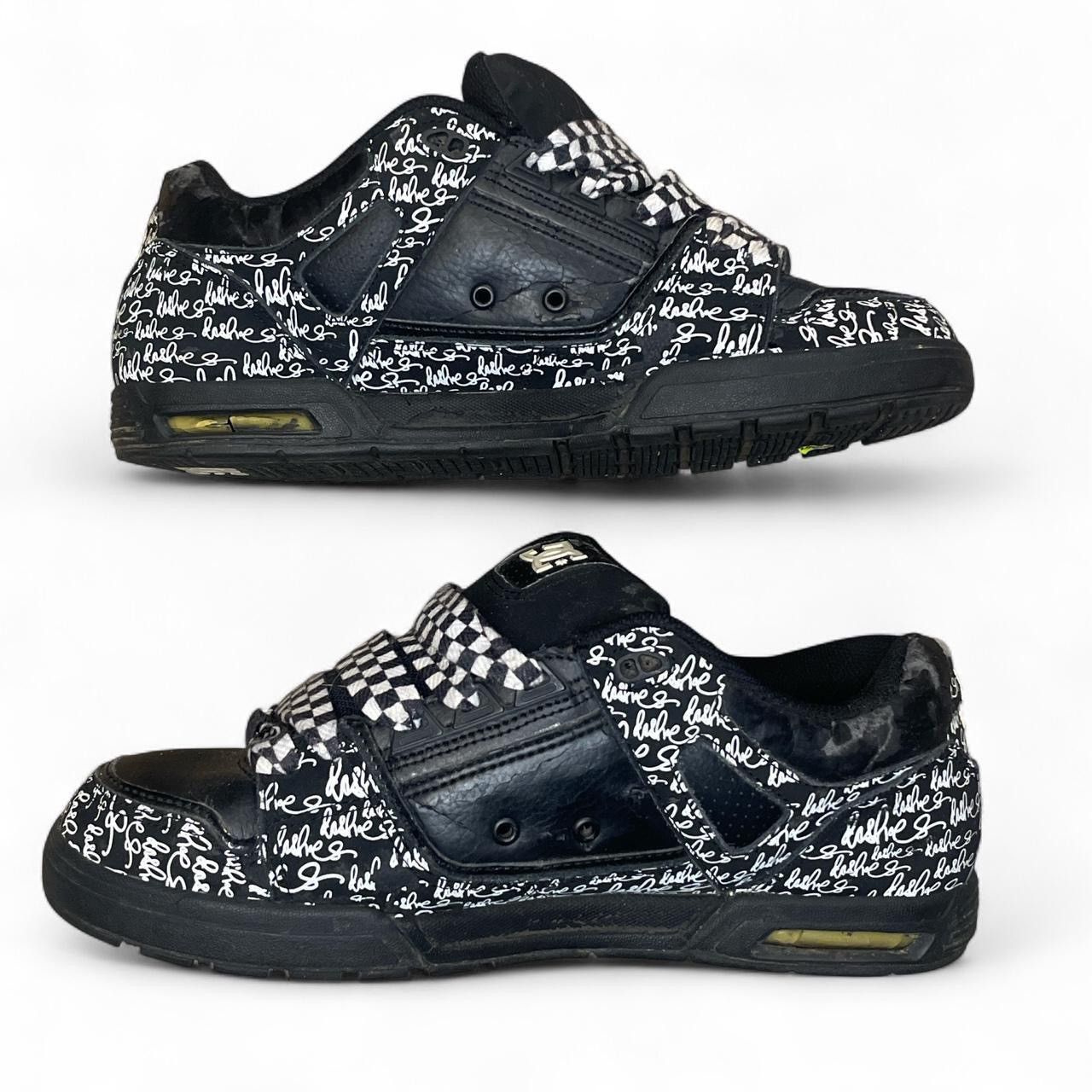 DC DC Shoes Chunky Y2K Checkered Graffiti Skate Shoes Size 9.5 Size US 9.5 / EU 42-43 - 4 Thumbnail