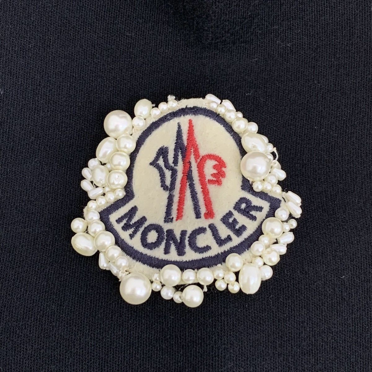 Moncler Black Long Sleeve Sweatshirt with Pearl Collar Size US L / EU 52-54 / 3 - 5 Thumbnail