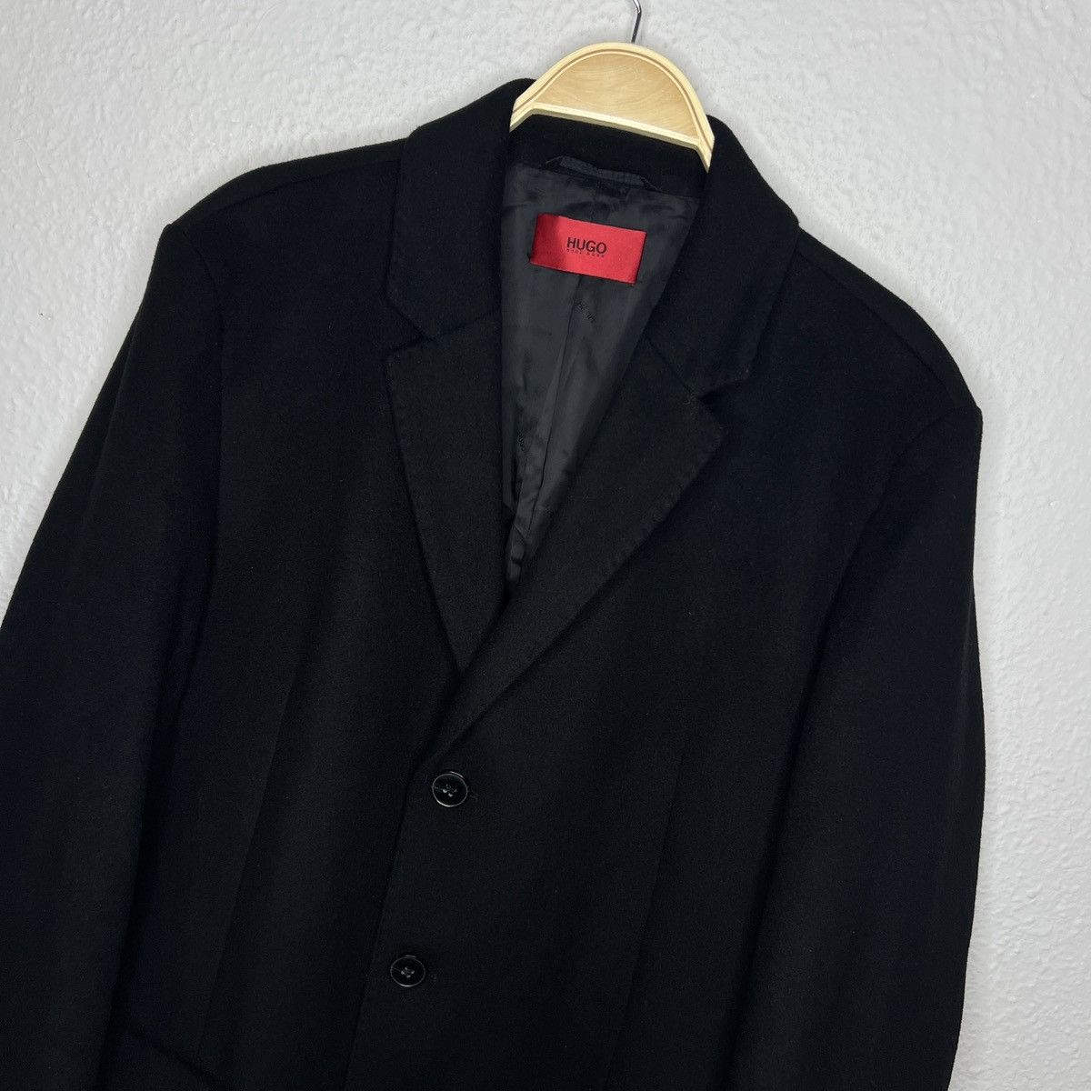 Designer × Hugo Boss Hugo Boss Wool Cashmere Long Coat Outerwear Jacket Size US L / EU 52-54 / 3 - 4 Thumbnail