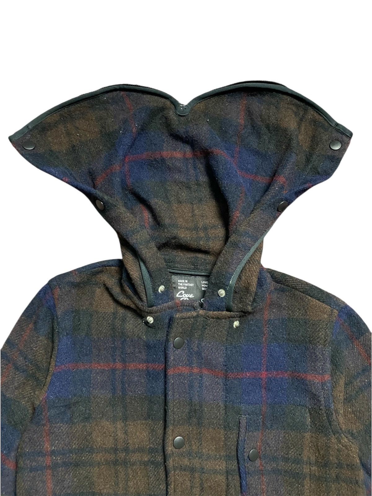 Japanese Brand Drug Store Wool Tartan Hooded Jacket Size US S / EU 44-46 / 1 - 4 Thumbnail