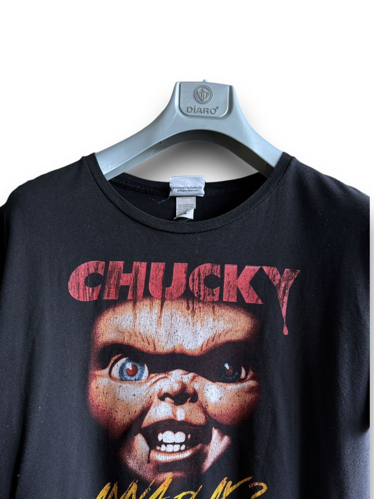 Vintage Chucky Doll "Wana Play?” Horror Movie Tee Size US L / EU 52-54 / 3 - 2 Thumbnail