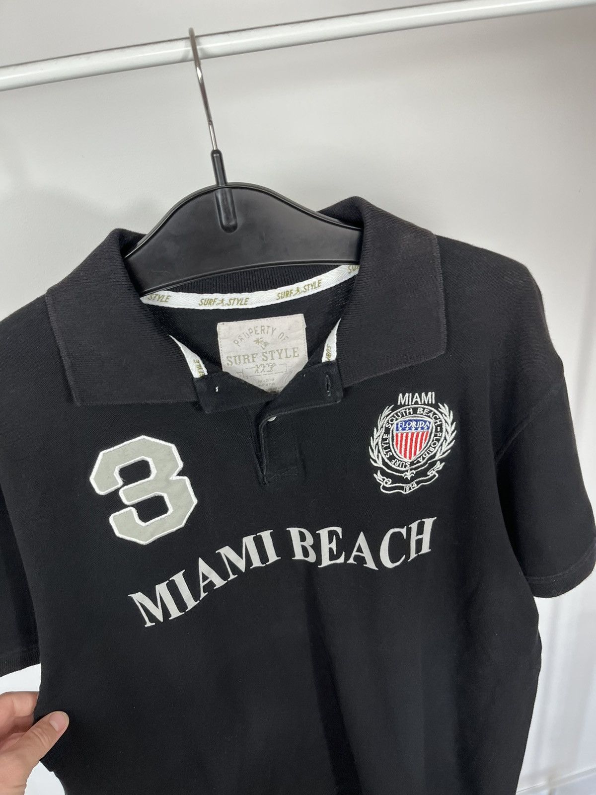 Other Vintage Miami Beach Polo Shirt Black Surf Style Mens XL Size US XL / EU 56 / 4 - 4 Thumbnail