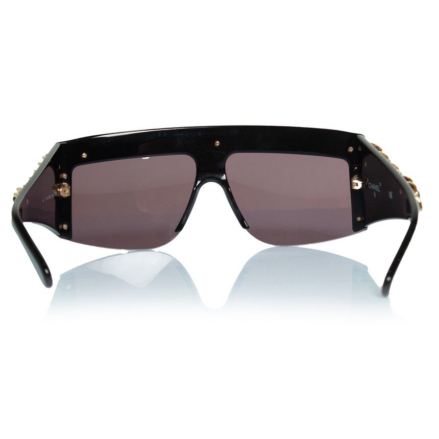 Chanel Chanel, vintage black chain sunglasses Size ONE SIZE - 4 Thumbnail