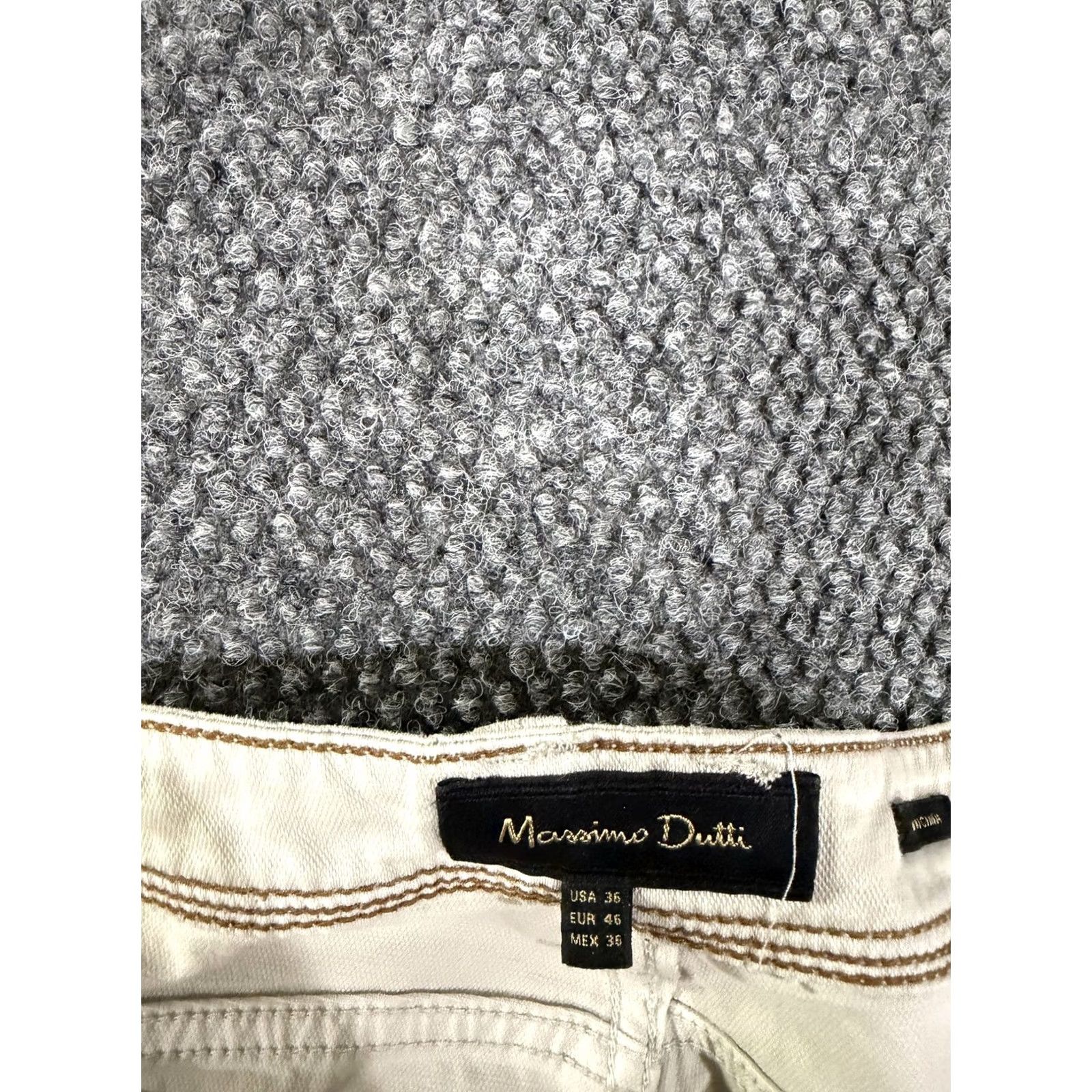 Massimo Dutti Massimo Dutti Jeans Mens 36 White Regular Straight Leg Denim Light Wash Shirt? Size US 36 / EU 52 - 5 Thumbnail