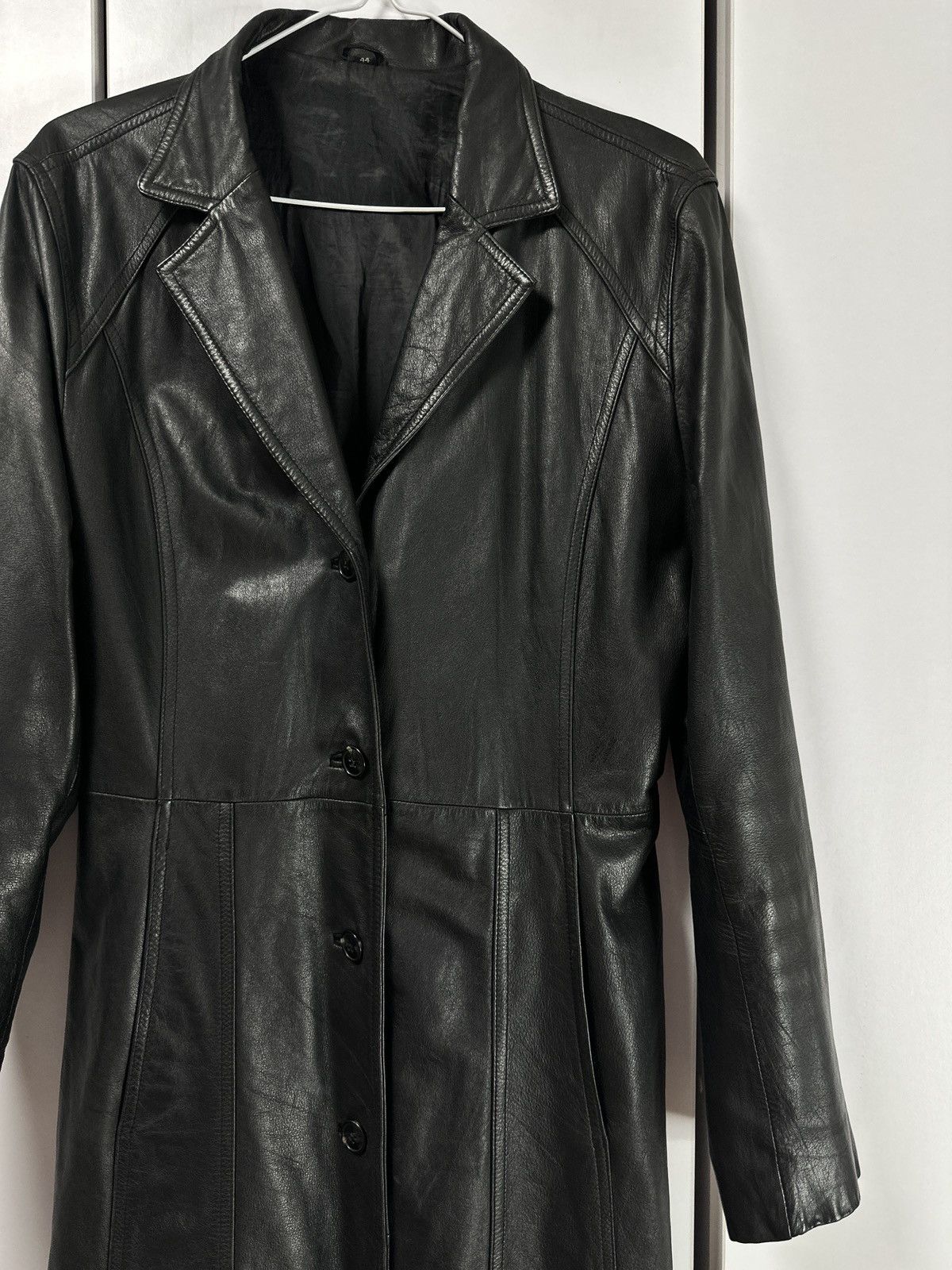 Other Leonardo women's leather long coat, vintage, size m Size M / US 6-8 / IT 42-44 - 3 Thumbnail