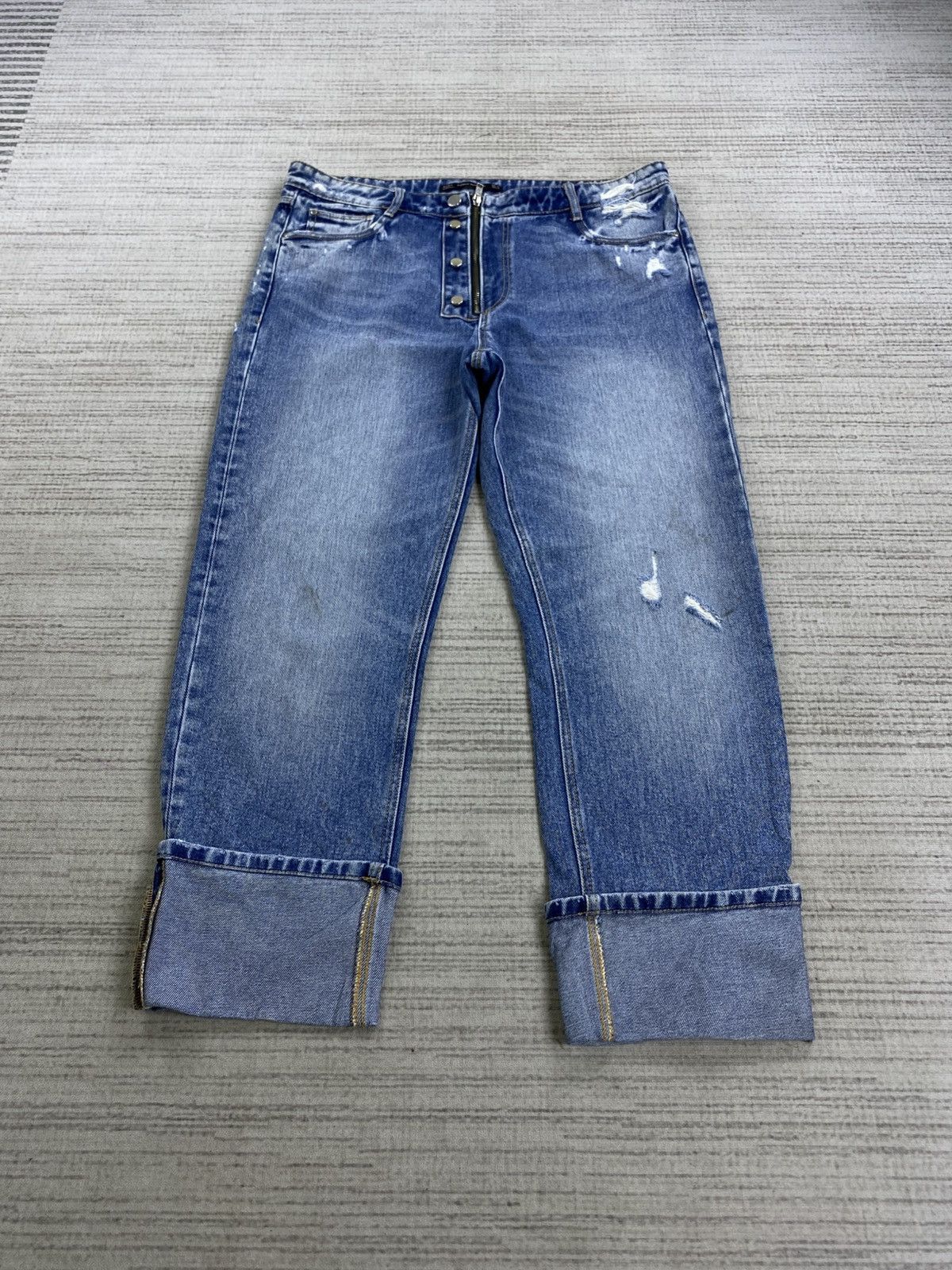 Zara Vintage Trafaluc By Zara Rare Design Denim Jeans Size US 34 / EU 50 - 1 Thumbnail