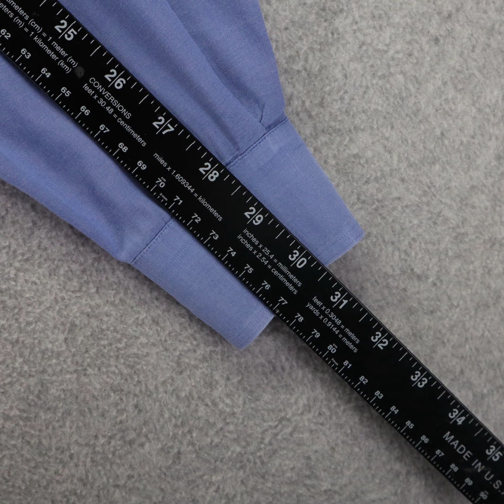 Lands' End Lands' End Shirt Mens 14.5-32 Pinpoint Oxford Pocket Button Up Blue Long Sleeve Size US M / EU 48-50 / 2 - 5 Thumbnail