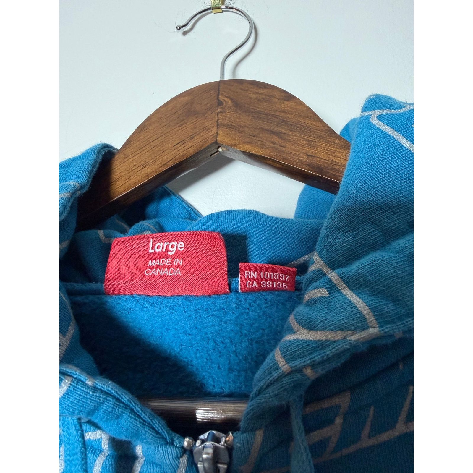 Supreme Supreme Repeat Zip Up Hoodie SS18 Dark Aqua Size US L / EU 52-54 / 3 - 5 Thumbnail