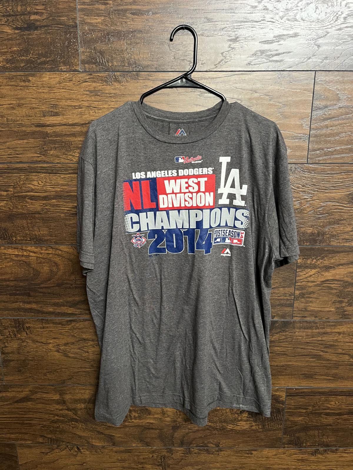 Majestic LA Dodgers Playoff T-shirt NL West Division Champs 2014 XL Size US XL / EU 56 / 4 - 1 Thumbnail