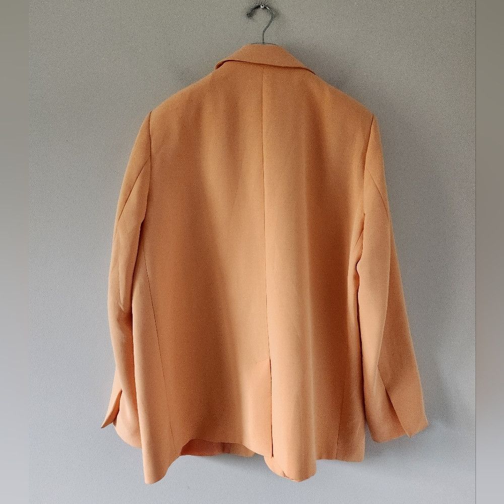 Zara ZARA | STRAIGHT CUT BLAZER JACKET Tangerine Orange Sz XXL Size XXL / US 16-18 / IT 52-54 - 3 Thumbnail