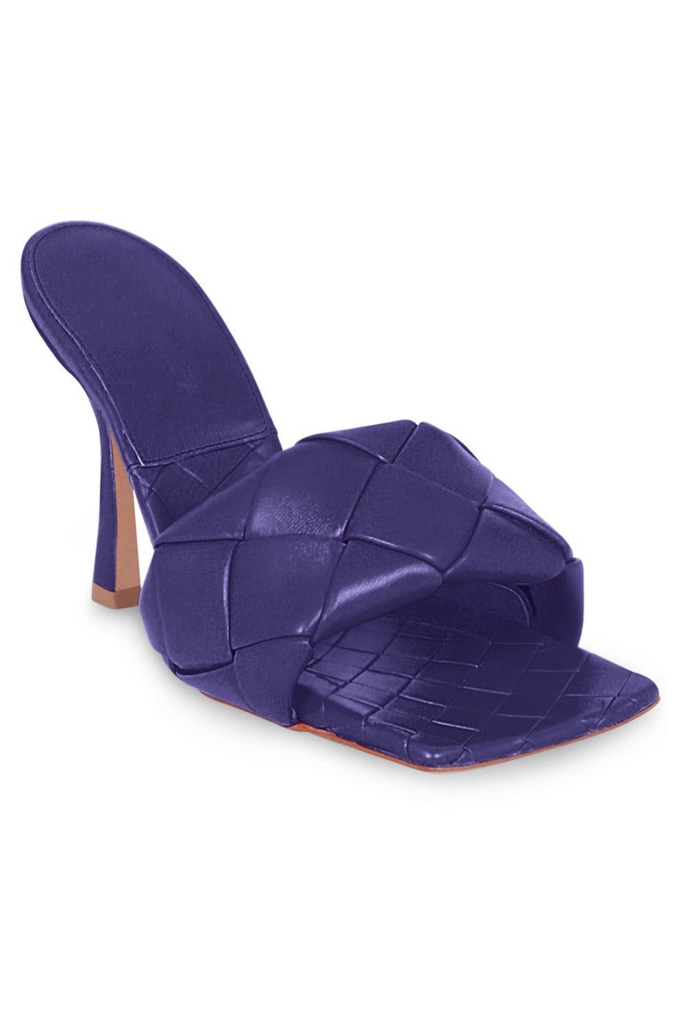 Bottega Veneta o1mle0325 Lido Mule Sandals in Purple Size US 5 / IT 35 - 2 Thumbnail