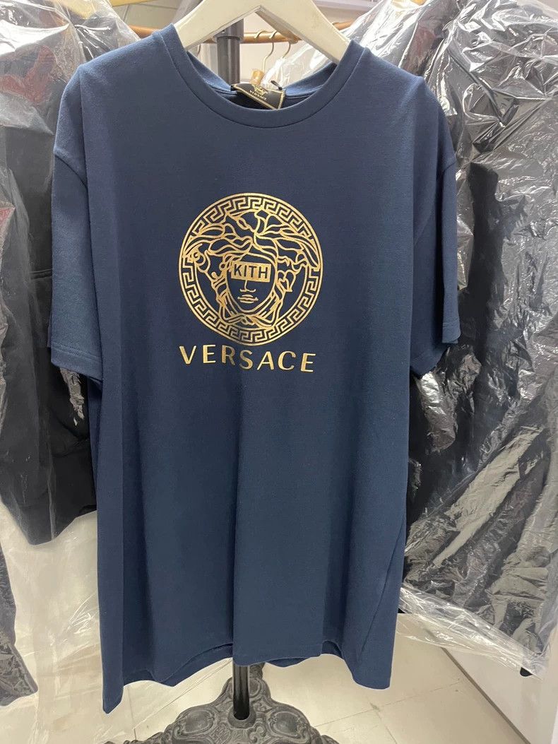 Versace Versace Dark blue short-sleeved T-shirt Size US M / EU 48-50 / 2 - 1 Thumbnail