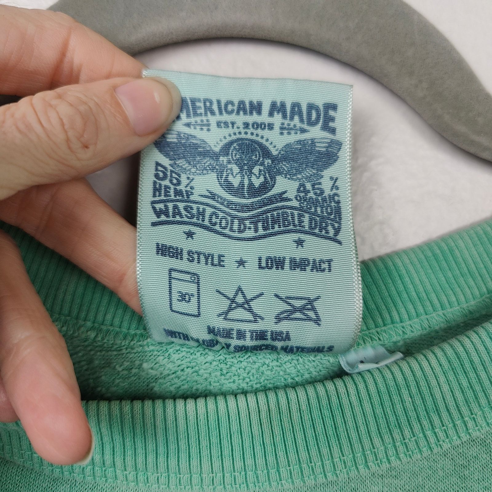 Jungmaven Jungmaven Sweatshirt Womens Large Green Hemp Organic Size L / US 10 / IT 46 - 6 Thumbnail