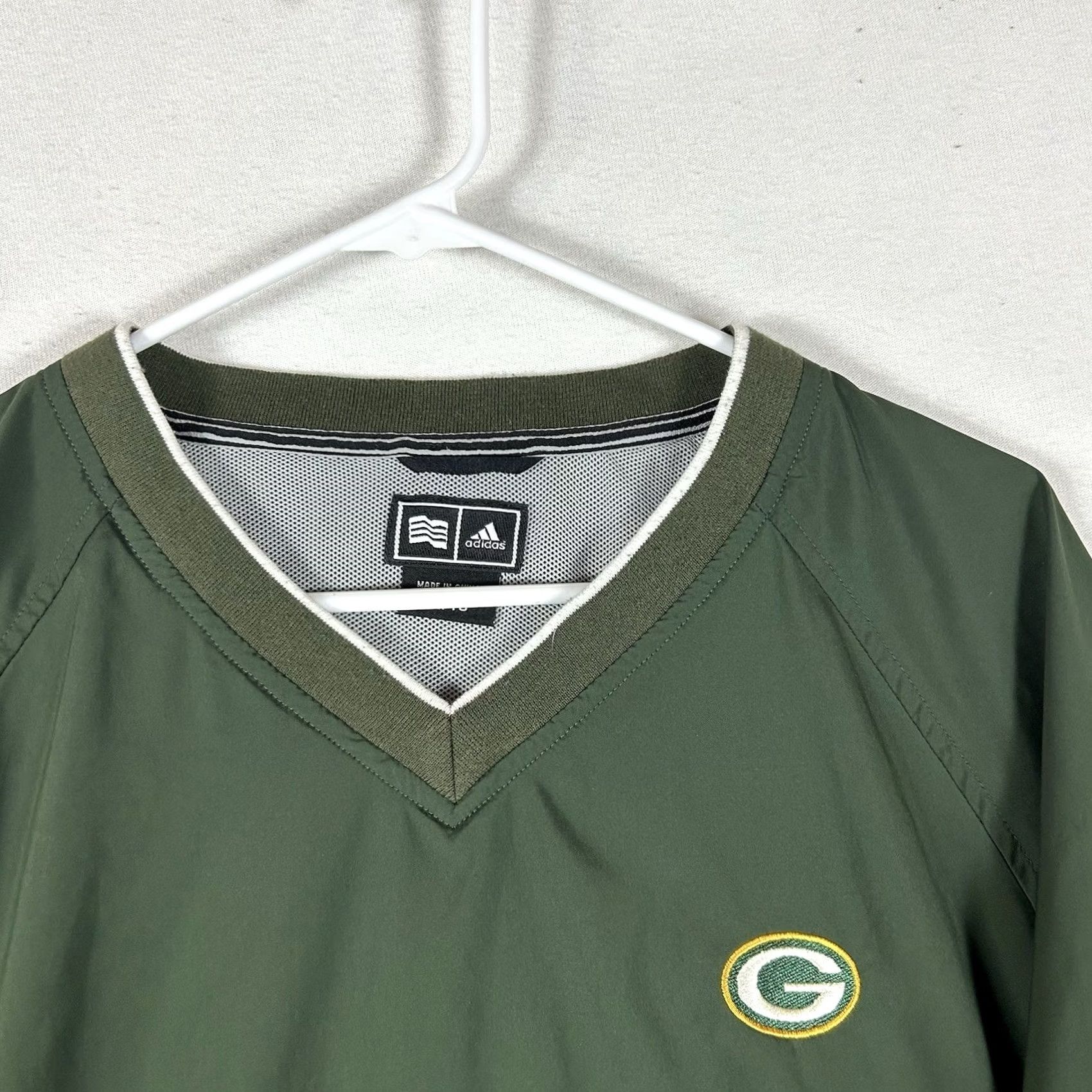 Adidas Adidas ClimaPROOF NFL Green Bay Packers Windbreaker Mens XL Green Jacket Size US XL / EU 56 / 4 - 2 Thumbnail
