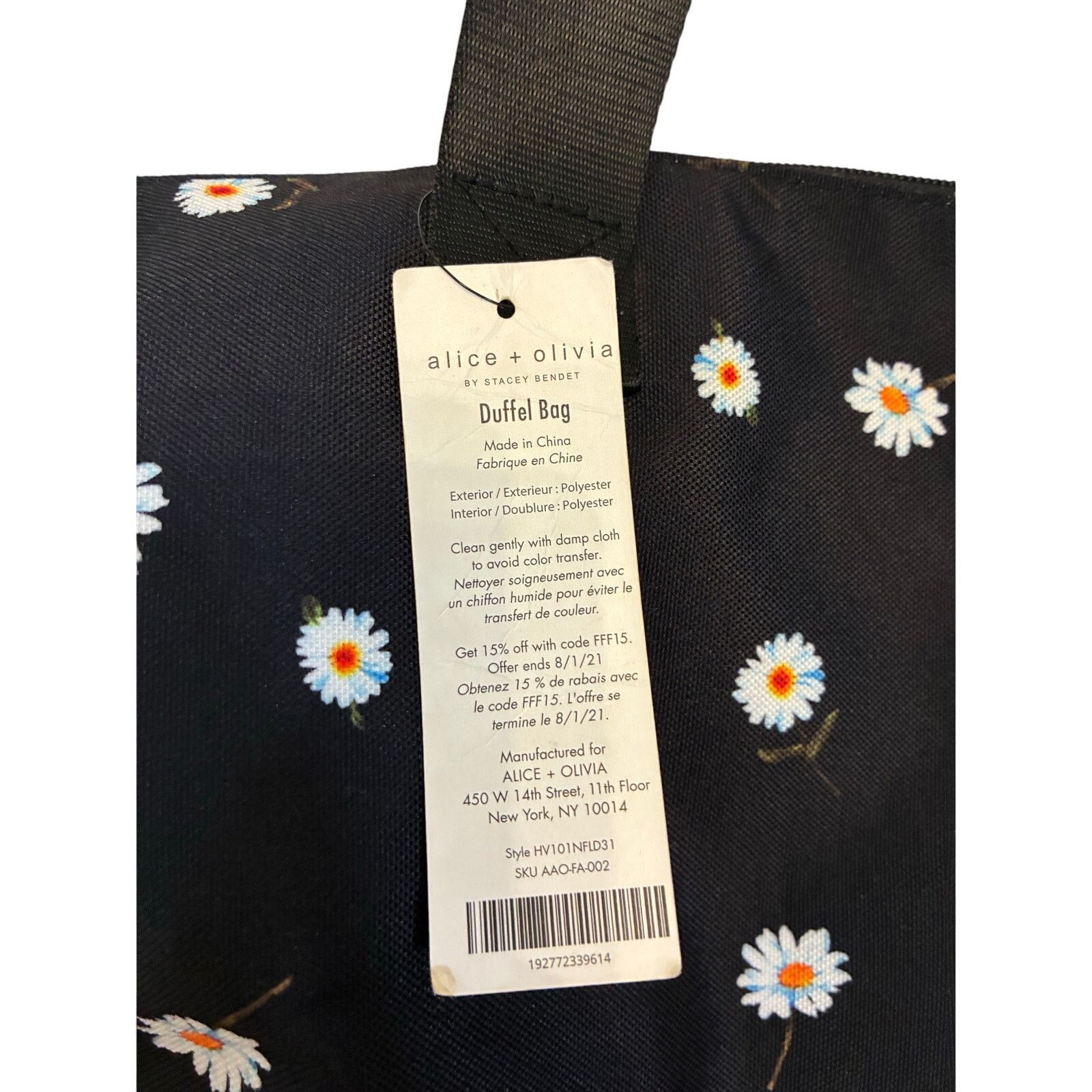 Alice + Olivia Alice + Olivia Daisy Print Duffel Bag Weekender Bag Size ONE SIZE - 3 Thumbnail