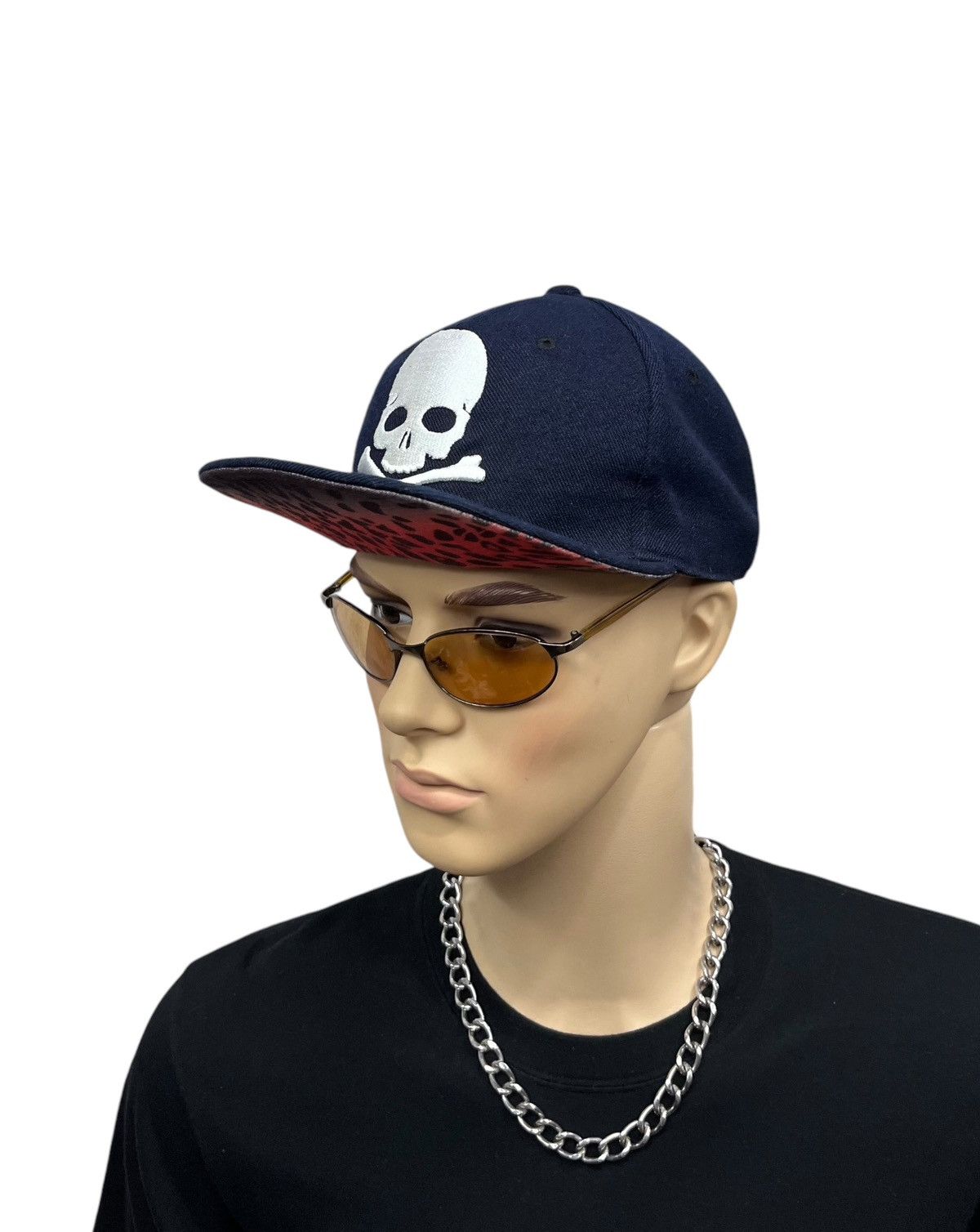 Skullcandy 🔥Vintage SKULL CROSSBONES Snapback Hat Number (N)ine Style Size ONE SIZE - 3 Thumbnail
