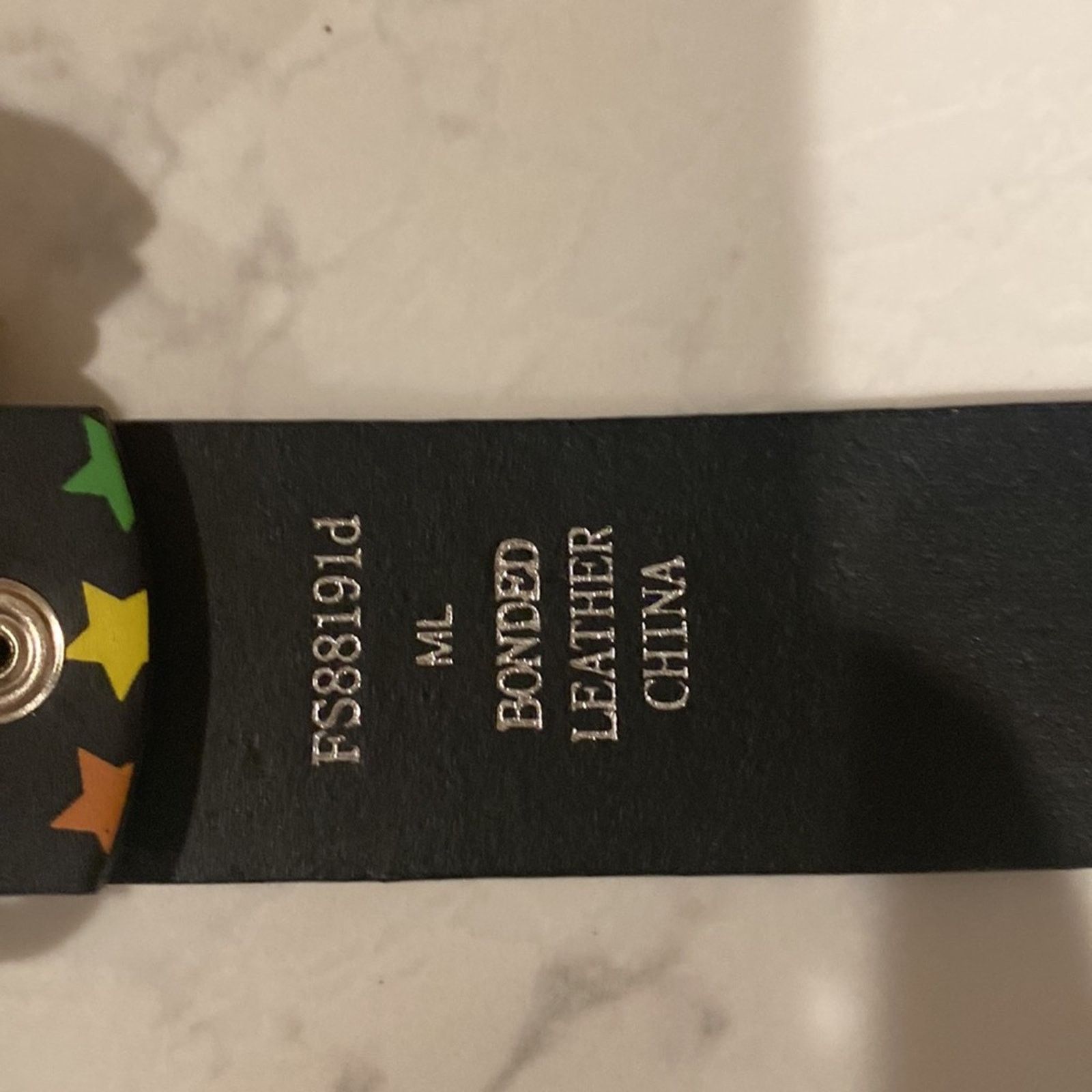 Other Rainbow star bonded leather belt grunge animé punk unisex Size ONE SIZE - 3 Thumbnail