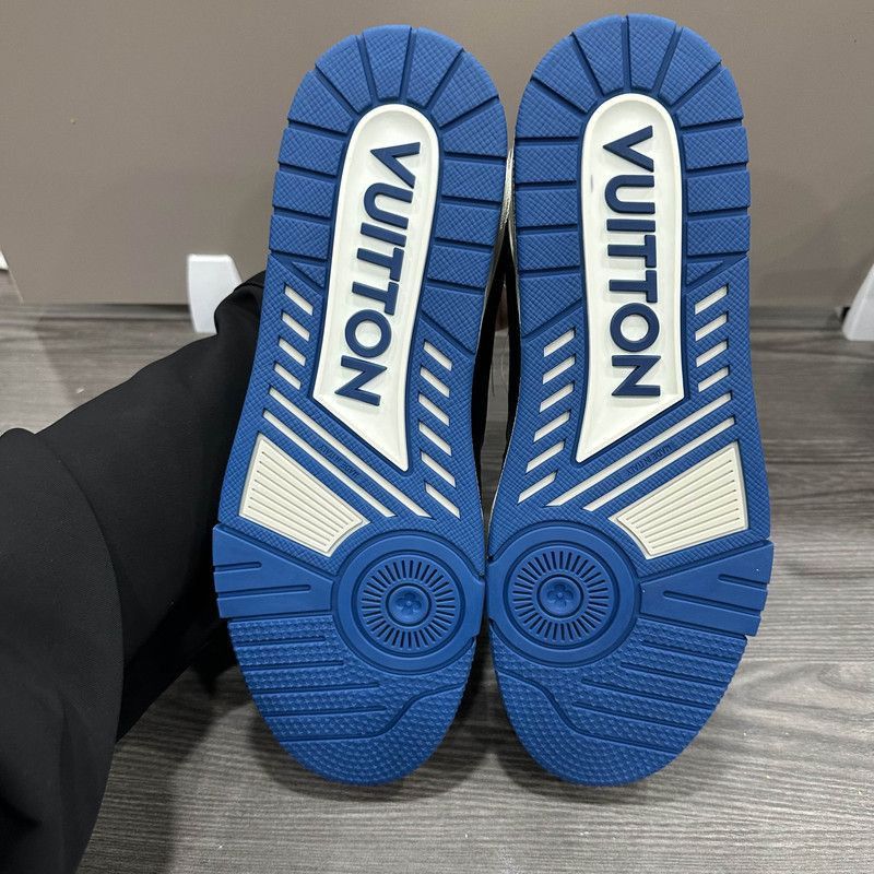 Louis Vuitton Louis Vuitton Trainer Sneakers in Black and Blue -2508 Size US 10.5 / EU 43-44 - 4 Thumbnail