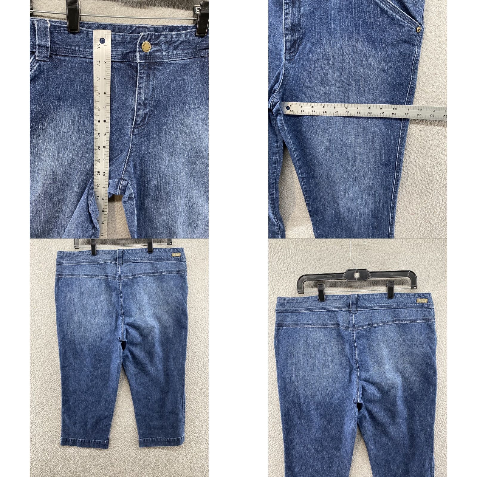 Vintage Woolrich Jeans Cropped Denim Capri Blue 16 Womens Size 16 Capris Pants 100% Cotton Jeans Size 38" / US 16 / IT 52 - 8 Thumbnail