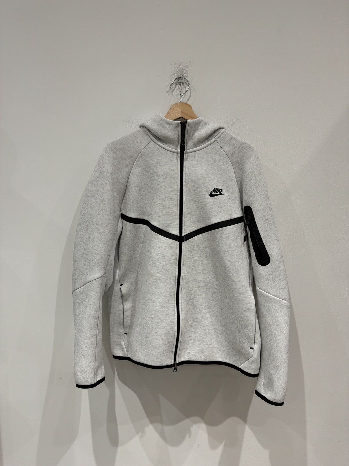 Nike Tech Fleece Hoodie Light Grey Size: L