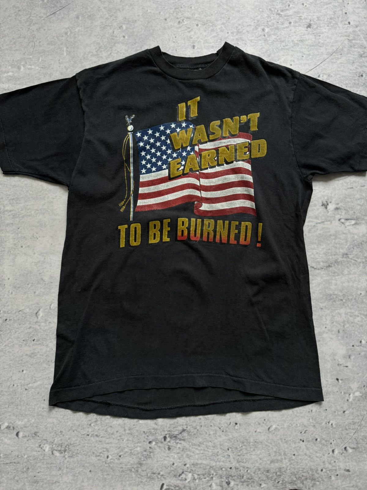 Fruit Of The Loom × Vintage 90s Vintage Fruit rare tee It wasn’t Earned To Be Burned Size US XL / EU 56 / 4 - 3 Thumbnail