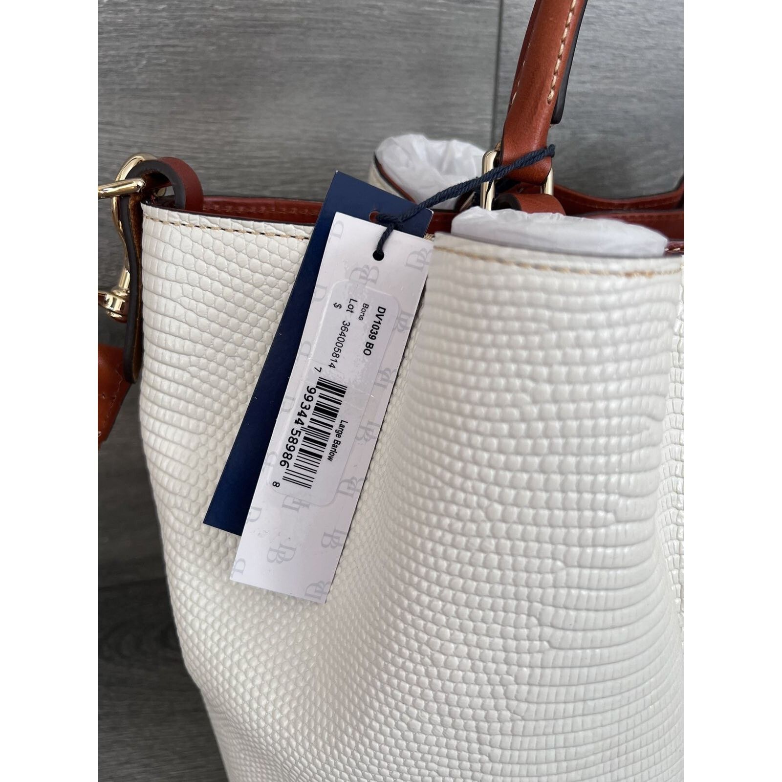 Dooney & Bourke Dooney & Bourke Embosed Lizard Large Barlow Bone Bag B000540 Size ONE SIZE - 12 Thumbnail