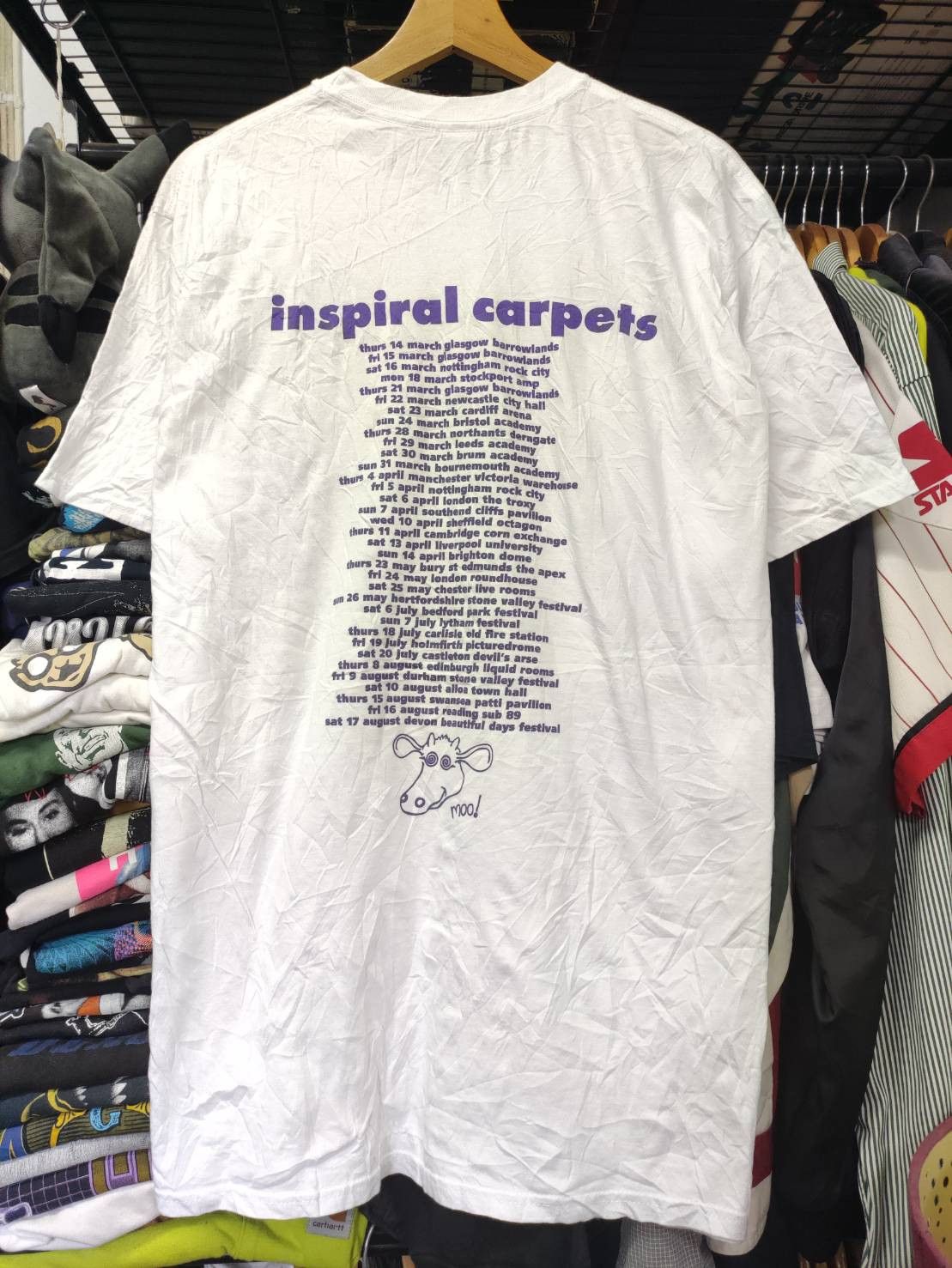 Band Tees Vtg Inspiral Carpets " Cool As Fuck " Album Promo Size US XL / EU 56 / 4 - 2 Thumbnail