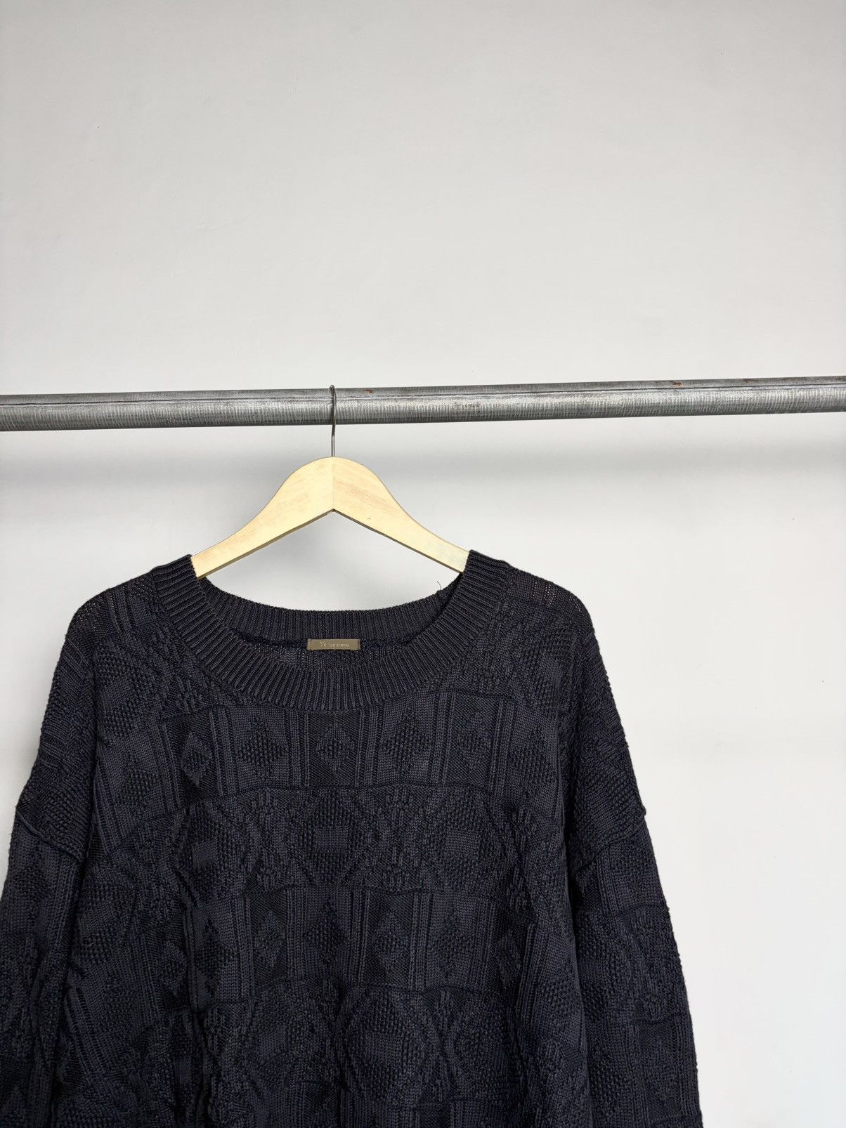 Yohji Yamamoto FREE TAX! Ys for men Patterned Knit Loose Sweater Size US L / EU 52-54 / 3 - 2 Thumbnail