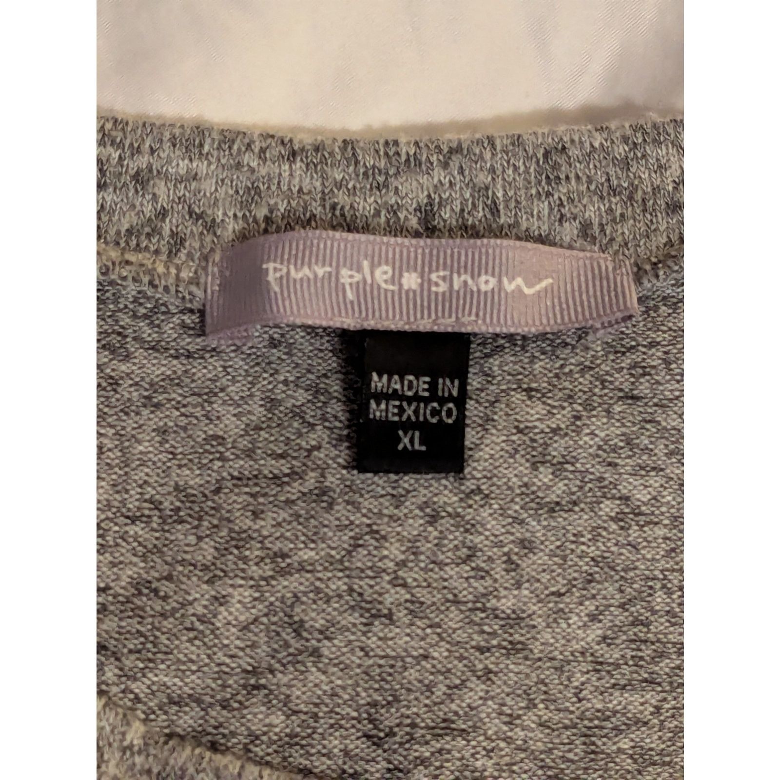 Gap Purple Snow Wild Free Grey Thin Stretchy Sweater Womens XL Size XL / US 12-14 / IT 48-50 - 4 Thumbnail