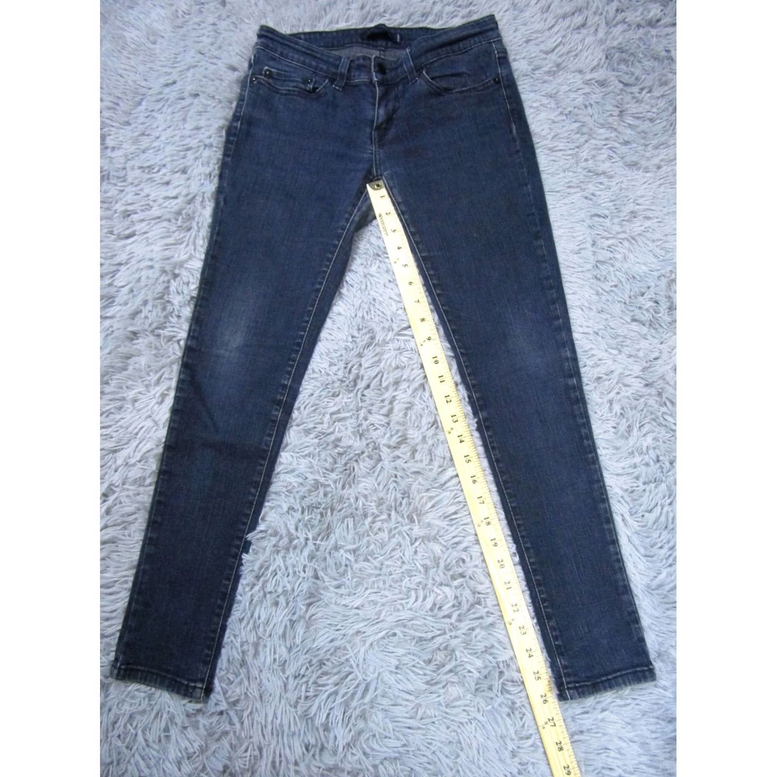 Levi's Levi's Jeans Womens 7 Blue Dark Wash 535 Leggings Slim Skinny Denim Pants Bottom Size 28" / US 6 / IT 42 - 6 Thumbnail