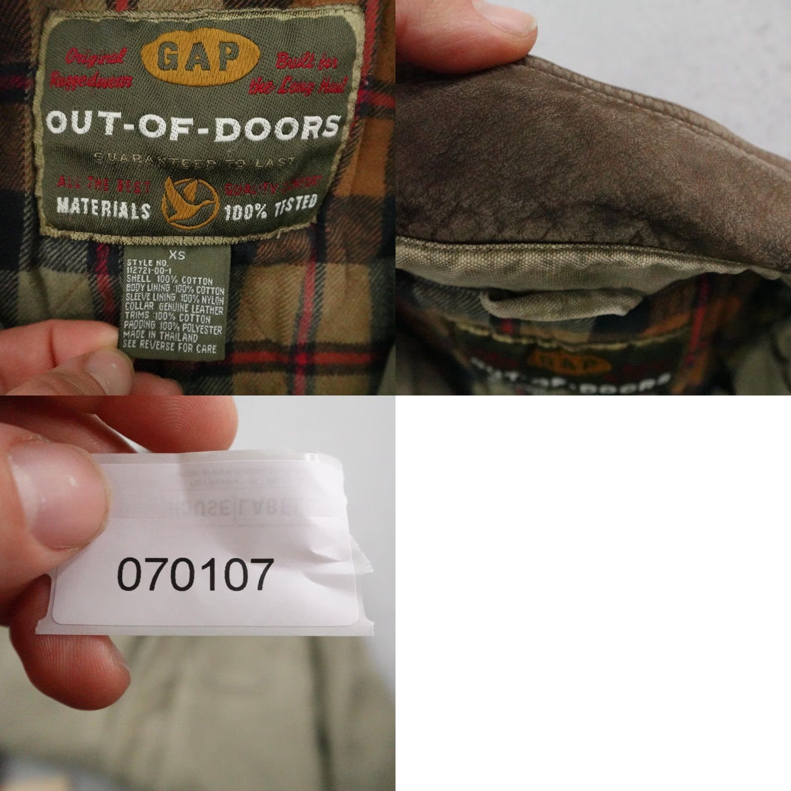 Gap VINTAGE Gap Out-of-Doors Jacket Mens XS Beige Quilted Lined Coat, Regular, Zip, Cotton Canvas, Hunting, Workwear, Casual, Travel, 90s? Size US XS / EU 42 / 0 - 9 Thumbnail