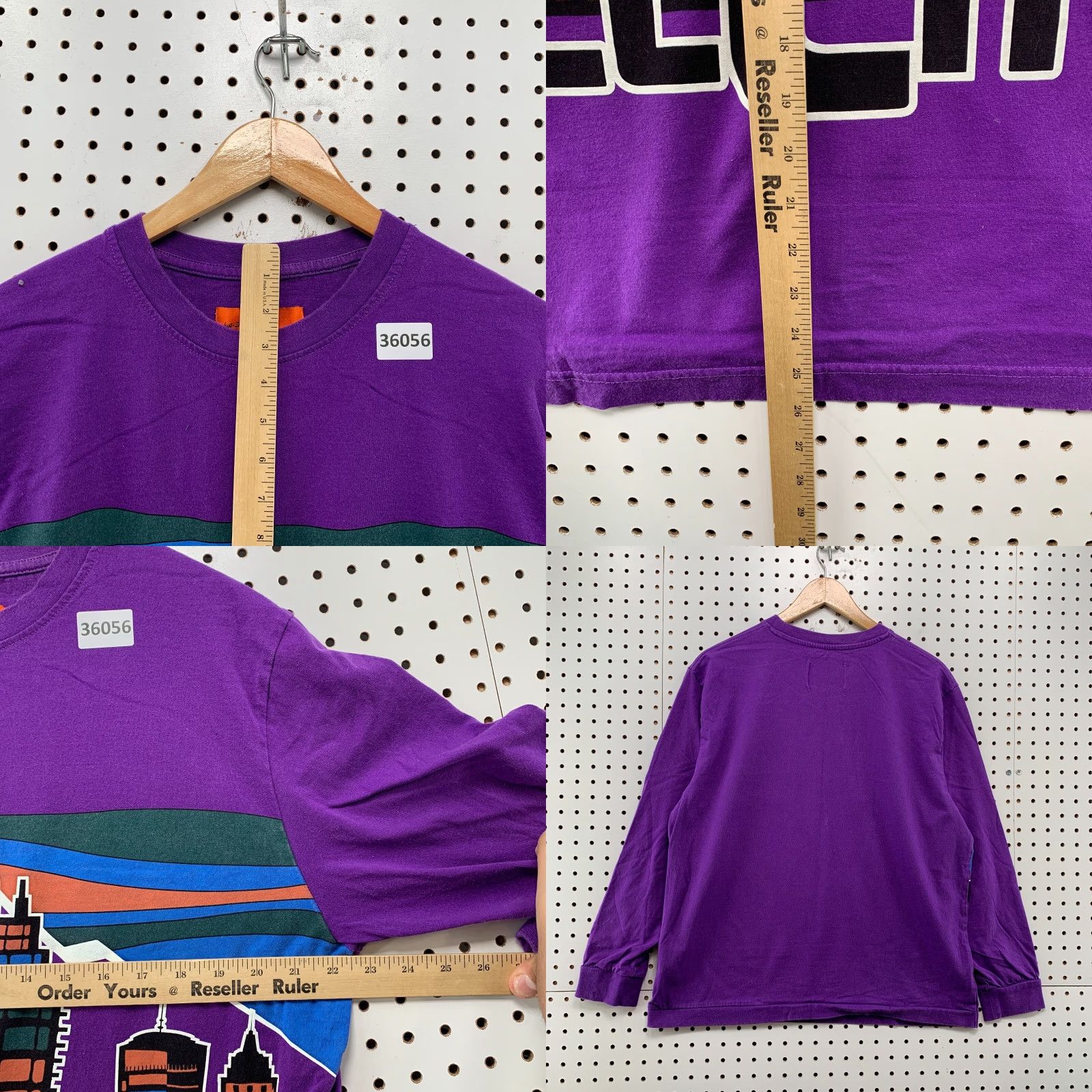 Just Don VINTAGE Just Don All City Men’s T-Shirt Long Sleeve Basketball Shirt Large Purple City Hip Hop 90s Size US M / EU 48-50 / 2 - 8 Thumbnail