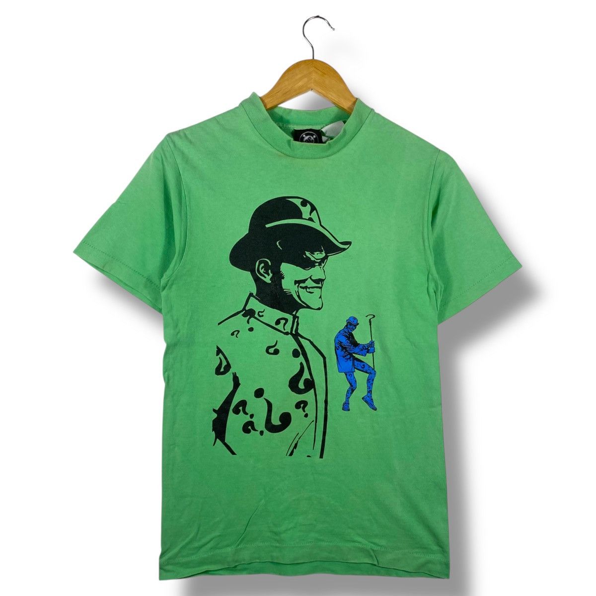 DC Comics Vintage 90's THE RIDDLER Dc Comics Character Tee Shirt Size US S / EU 44-46 / 1 - 1 Thumbnail