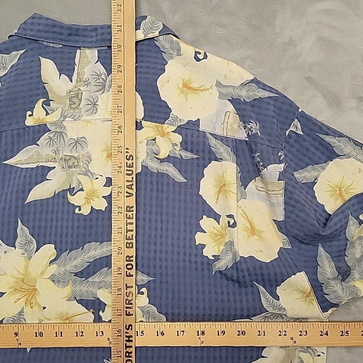 Tommy Bahama Tommy Bahama Shirt Men L Blue 100% Silk Floral Hawaiian Short Sleeve Loop Collar Size US L / EU 52-54 / 3 - 7 Thumbnail