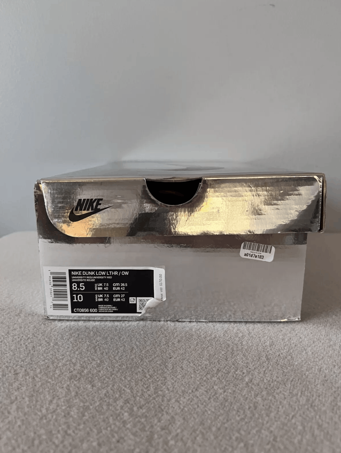 Nike × Off-White Off White Nike Dunk Low in University Red Size US 8.5 / EU 41-42 - 11 Thumbnail