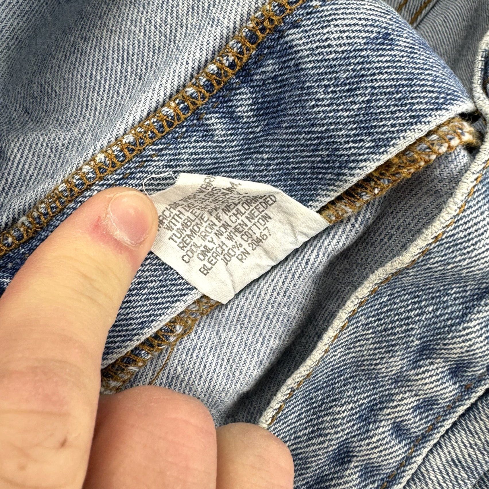 Denime VINTAGE H.I.S Jeans 36x32 Blue Denim Straight 90s Grunge Mens Pants Adult Size US 36 / EU 52 - 7 Thumbnail