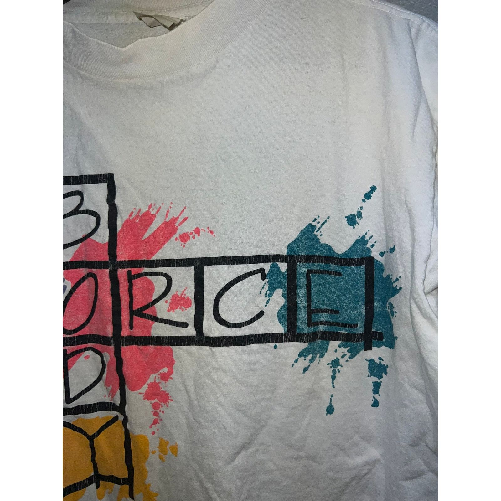 Vintage Vintage Body Force Shirt Graphic Splatter Bodyforce Tee 90s Size L / US 10 / IT 46 - 3 Thumbnail