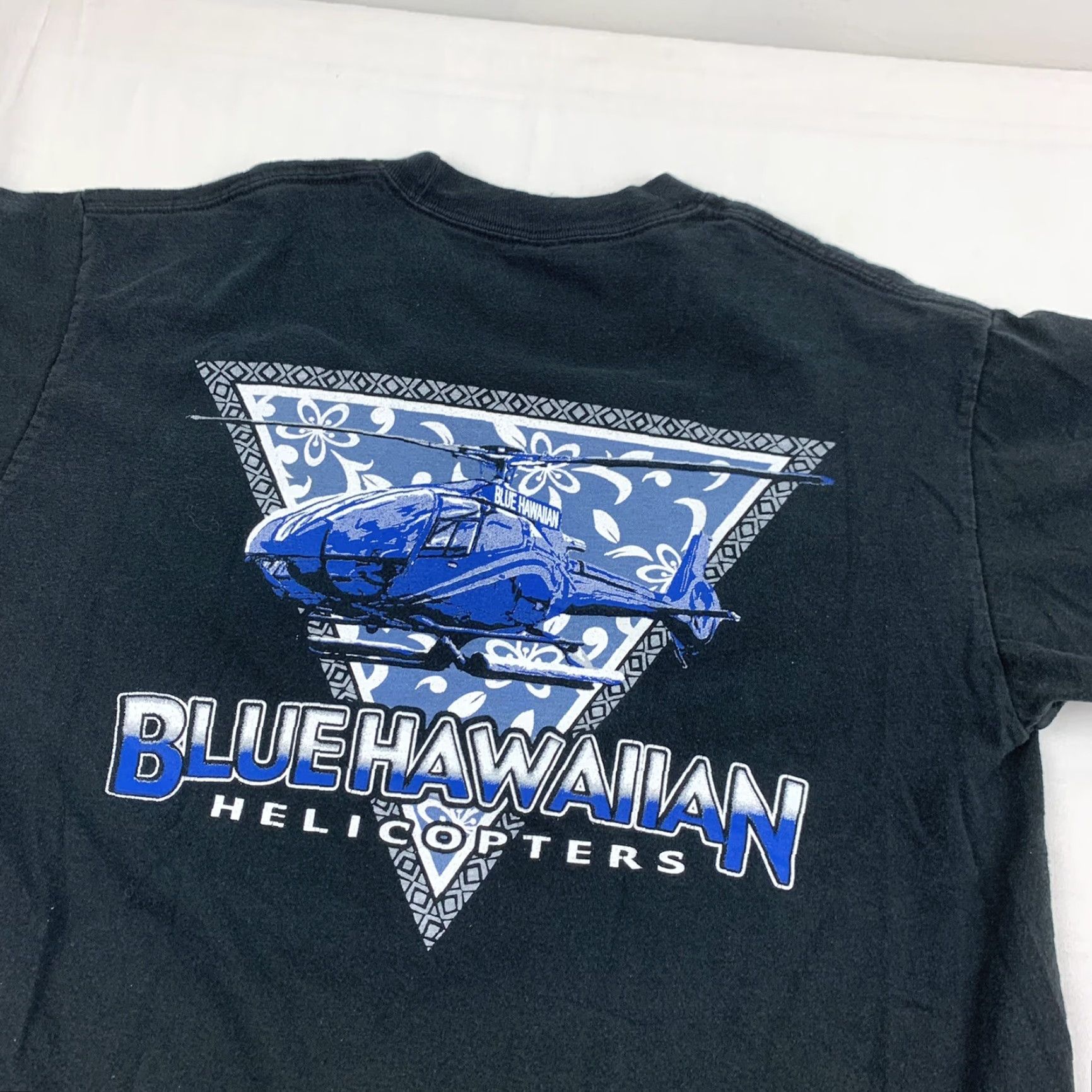 Hanes VINTAGE Hanes Hawaiian Helicopters T-Shirt Adult Medium Black Floral 90s Y2K Mens Size US M / EU 48-50 / 2 - 2 Thumbnail
