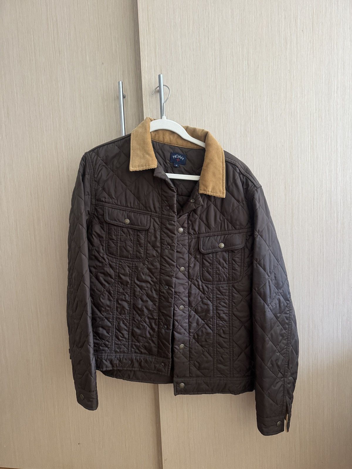 Noah Noah NYC Quilted Trucker Jacket Brown Size US M / EU 48-50 / 2 - 1 Thumbnail