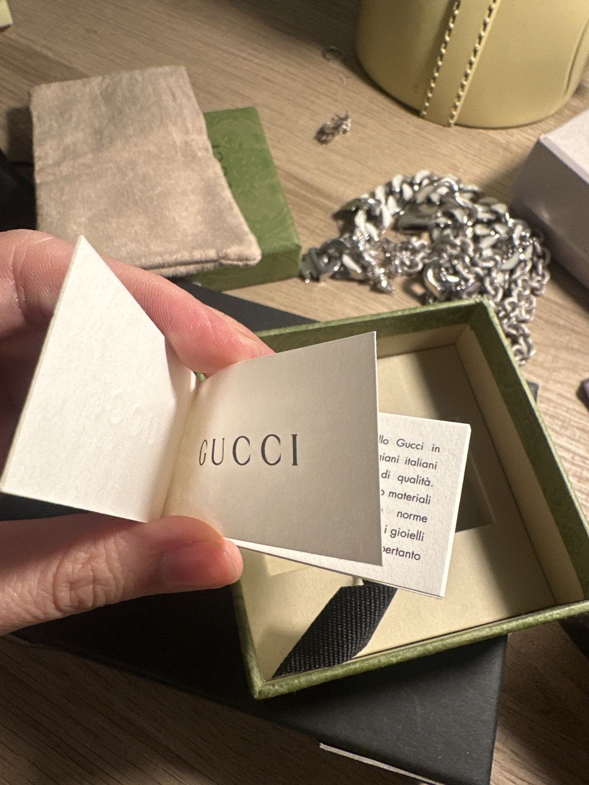 Gucci Gucci Interlocking Thin Silver Flower Band Size ONE SIZE - 8 Thumbnail