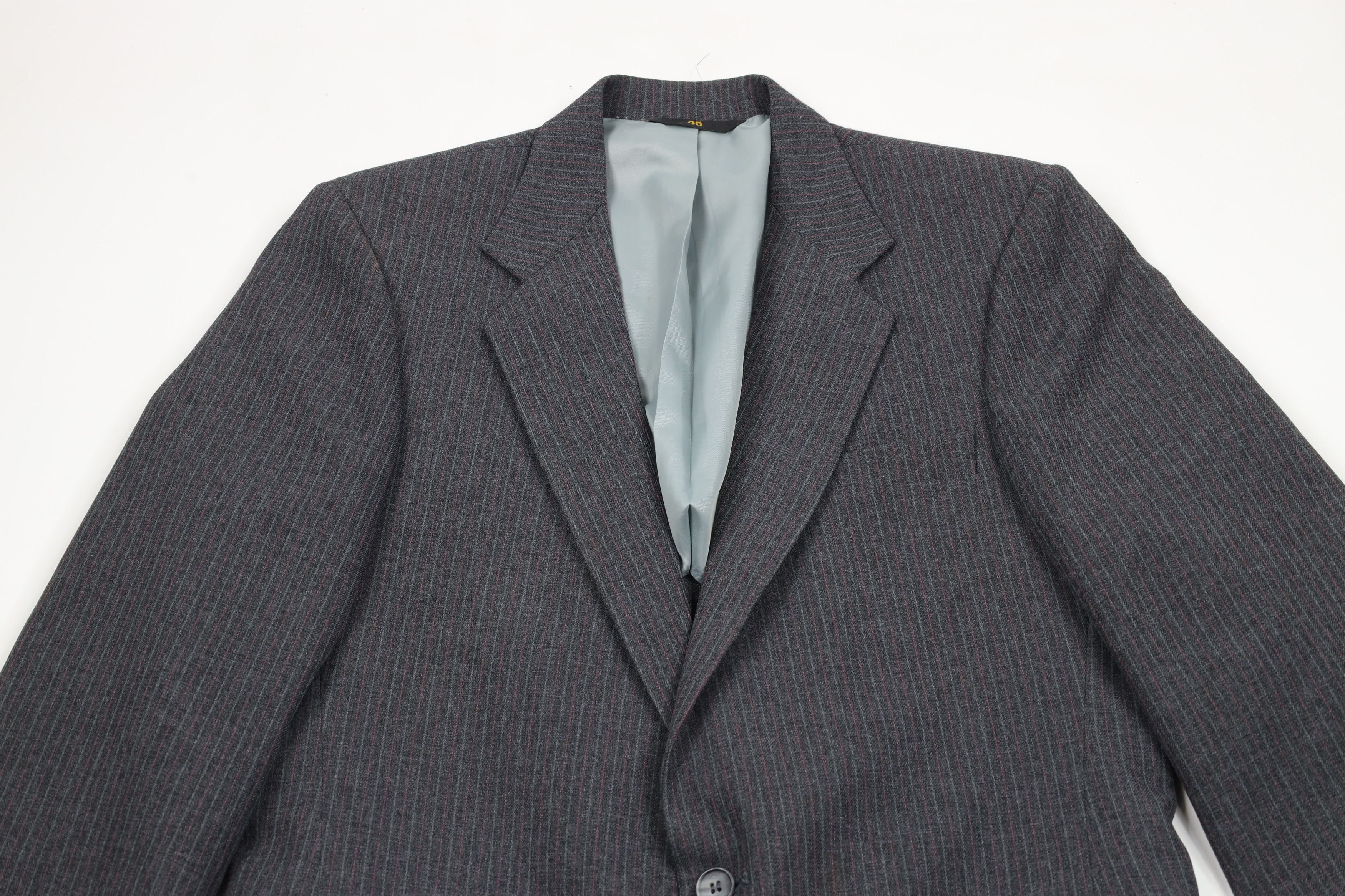 Vintage Vintage 70s Streetwear Wool Striped 2 Piece Wedding Suit Size 40R - 3 Thumbnail