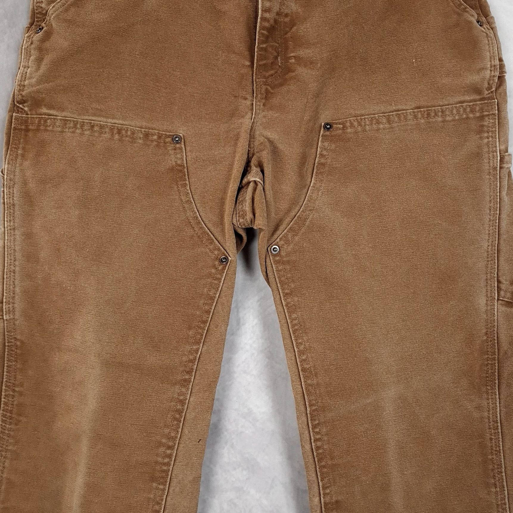 Carhartt Carhartt Womens Pants 12 Brown Canvas Relaxed Fit Double Knee Work Carpenter Size 34" / US 12 / IT 48 - 6 Thumbnail