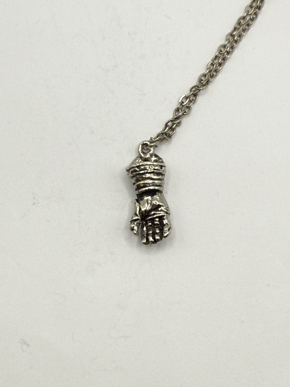Seditionaries Hand-cast metal necklace fist pendant biker/goth chrome erd Size ONE SIZE - 4 Thumbnail