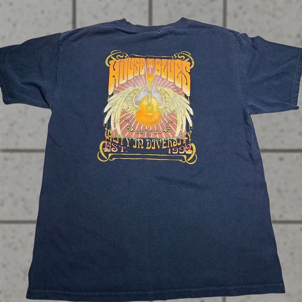 Vintage VINTAGE House Of Blues Myrtle Beach Florida T-Shirt L Mens 90s Concert Graphic Tee Blue Beach Size US L / EU 52-54 / 3 - 1 Thumbnail