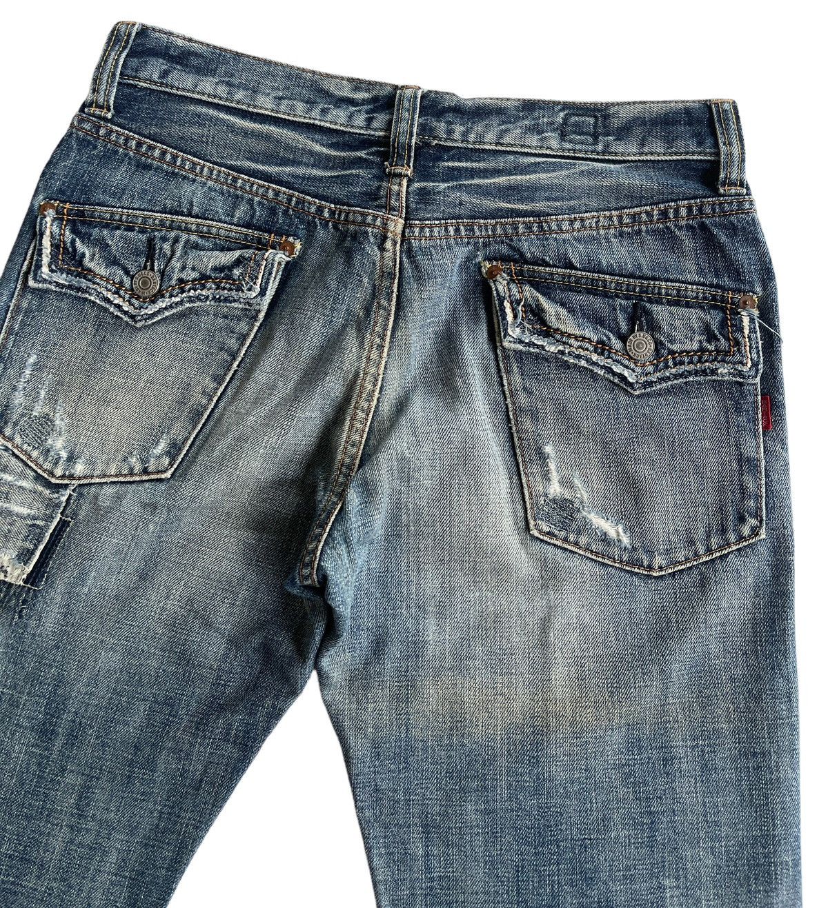 Japanese Brand Bartack Sashiko Boro Patchwork Denim Kapital Japan Size US 31 - 8 Thumbnail