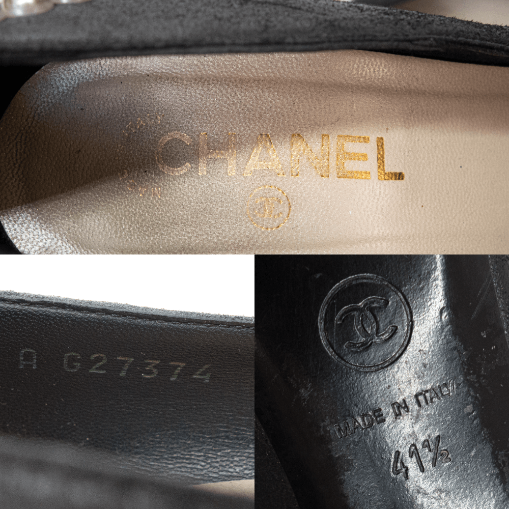 Chanel CC Logo Pearl Leather Heels Size US 11.5 / IT 41.5 - 7 Thumbnail