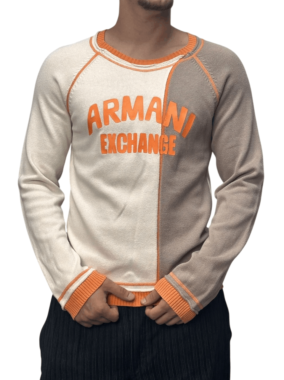 Armani Japanese Y2K Distressed Sweater Gothic Avantgarde Margiela Size US M / EU 48-50 / 2 - 2 Thumbnail