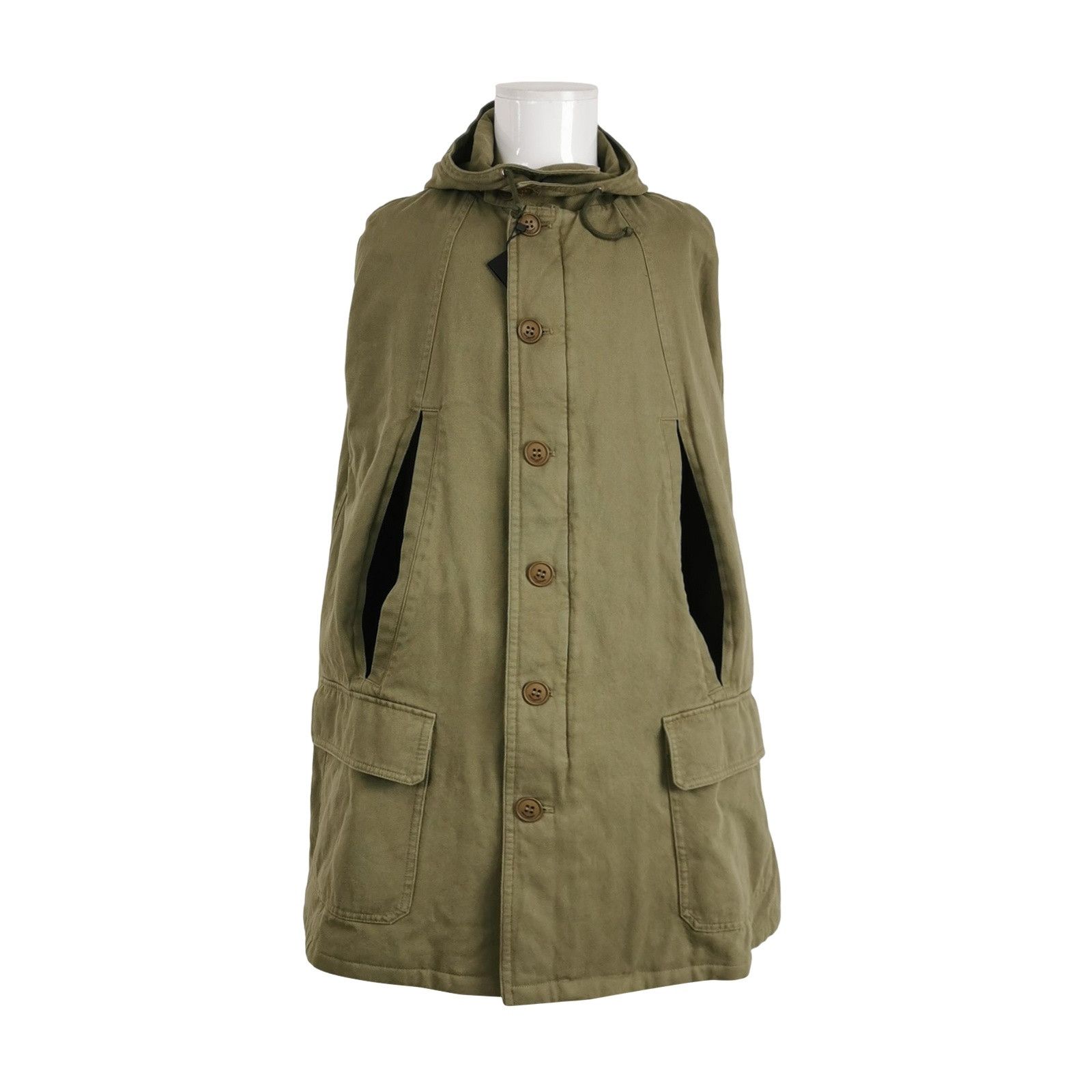 Saint Laurent Paris Saint Laurent Cotton Hooded Cloak 44 Size US S / EU 44-46 / 1 - 1 Thumbnail