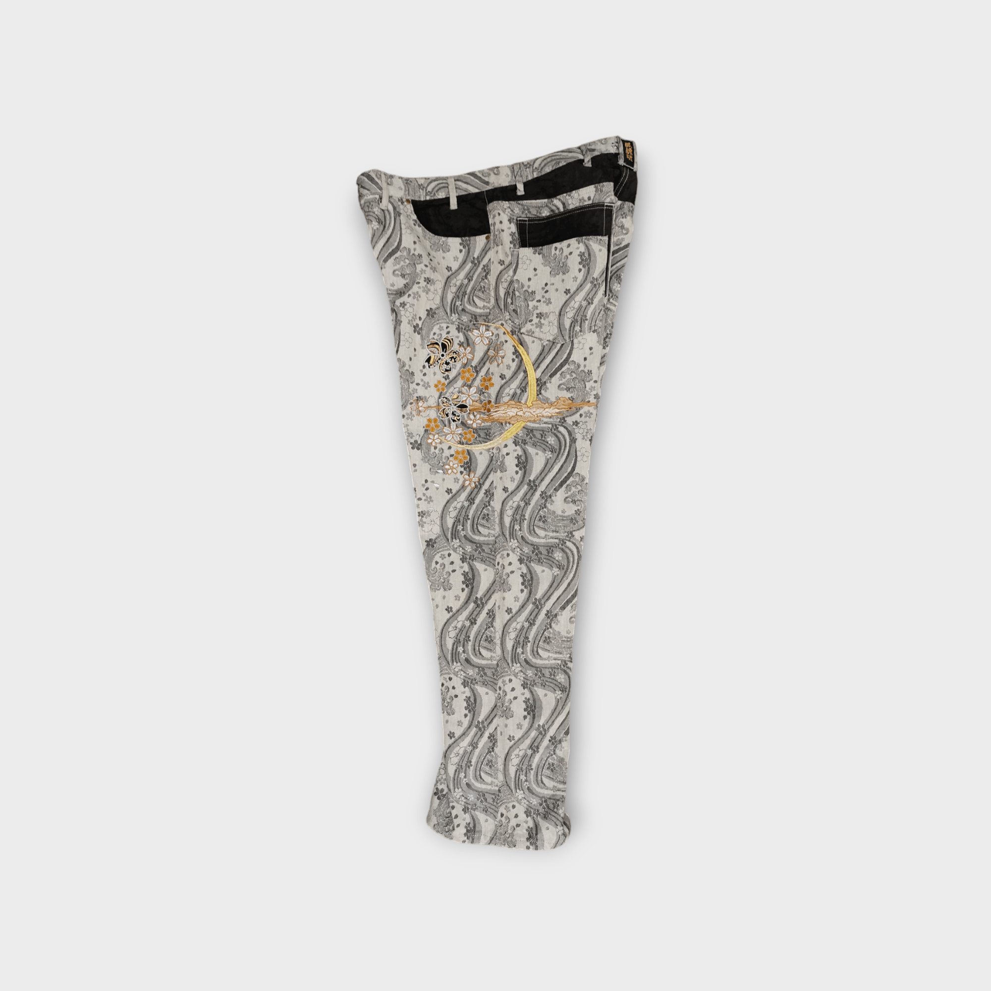 Karakuri Tamashii OG Karakuri Tamashi Sakura & Great Wave Embroider Baggy Jean Size US 39 - 10 Thumbnail