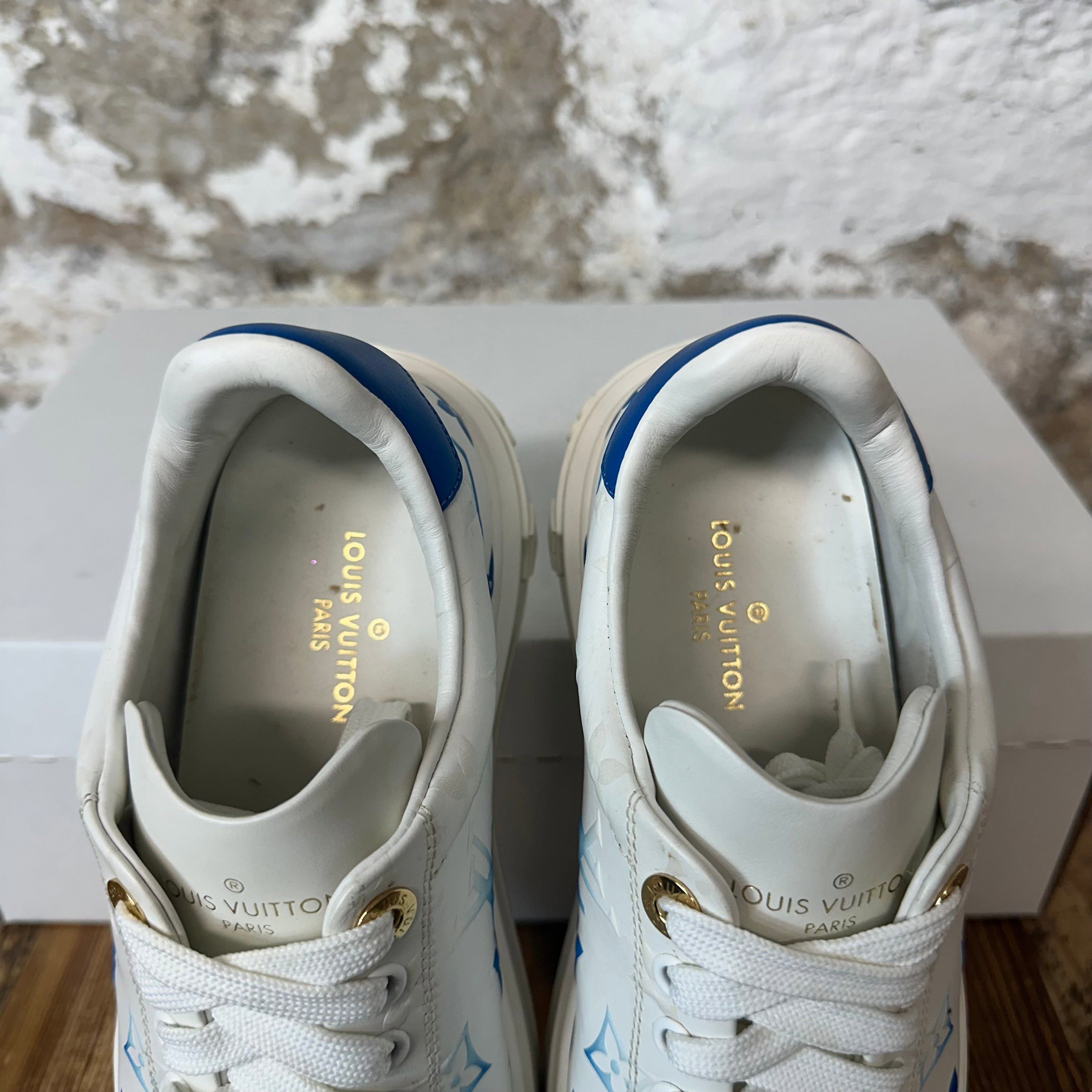 Louis Vuitton Louis Vuitton Monogram White Time Out Sneaker Sz 4.5 (36) Size US 5 / EU 37 - 4 Thumbnail